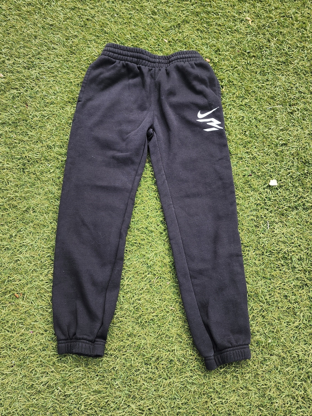 Kids Nike Black Jogger Sweatpants with White Accent